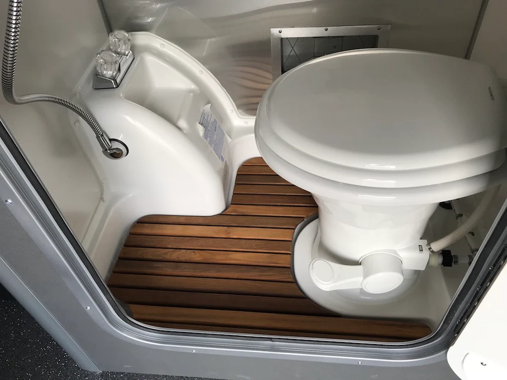 Airstream Basecamp 16/16X Teak Shower Mat - Image 3
